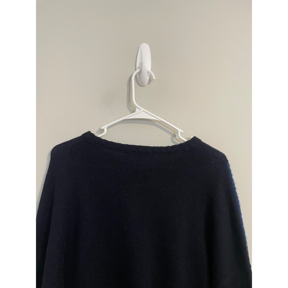 Duffy Blue Mixed Knit Wool Yak Cashmere Blend Sweater Size Large Quiet Luxury - Picture 6 of 9